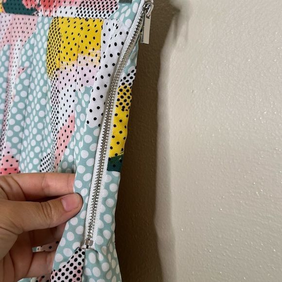 1. State Polka Dot Pastel Abstract Pleated Mini Skirt Size XSmall - Picture 3 of 8